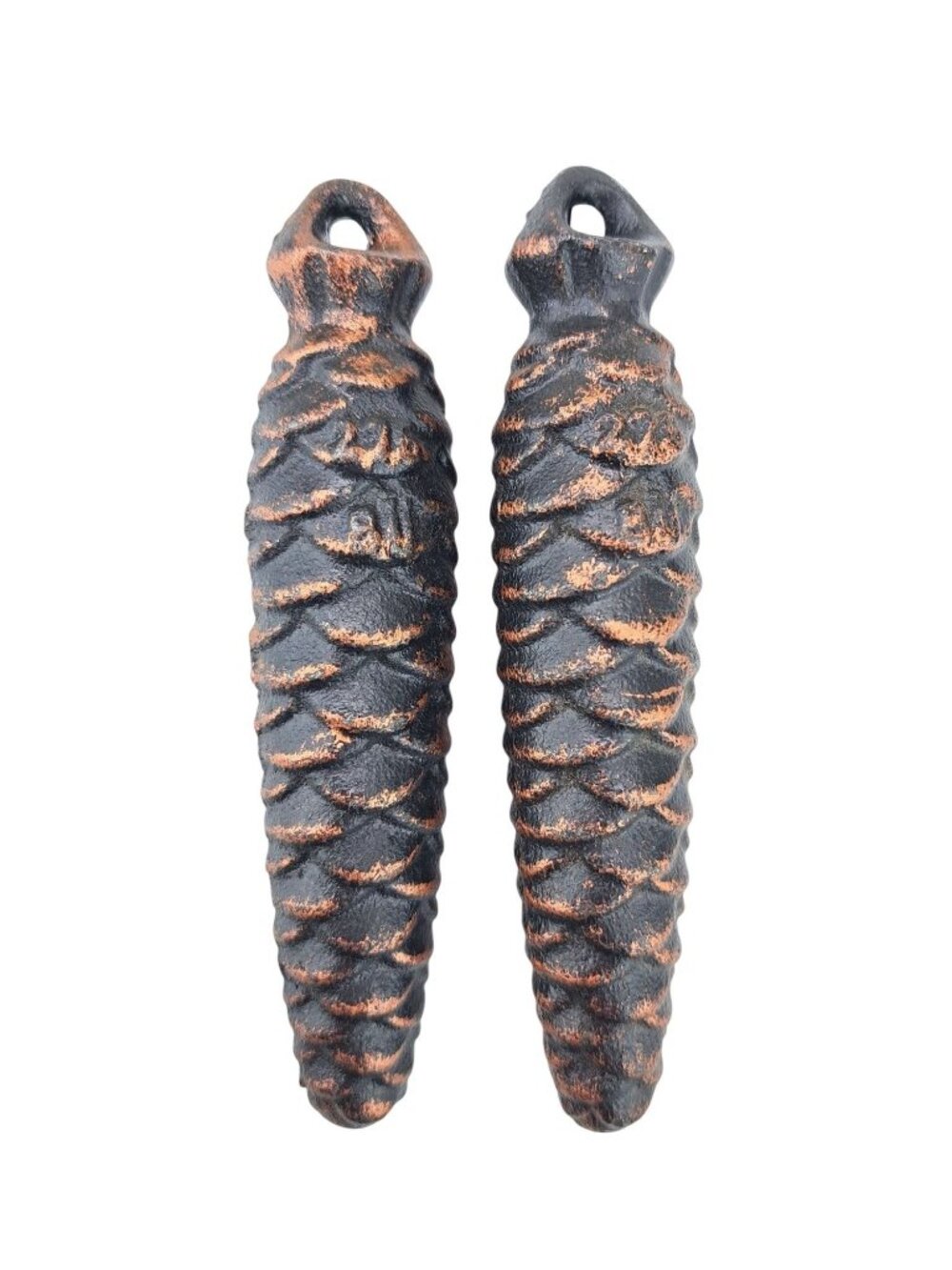 Vintage Cast Iron Pinecone Weights German Cuckoo Clock 275 BU 5 Inch Set Of 2 - Picture 7 of 7